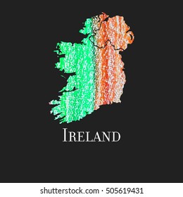 Vector Map of the Country of Ireland