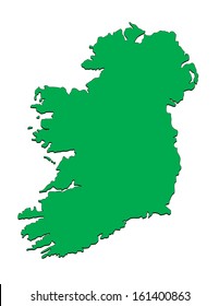 Vector Map Country Ireland Illustrator 8 Stock Vector (Royalty Free ...