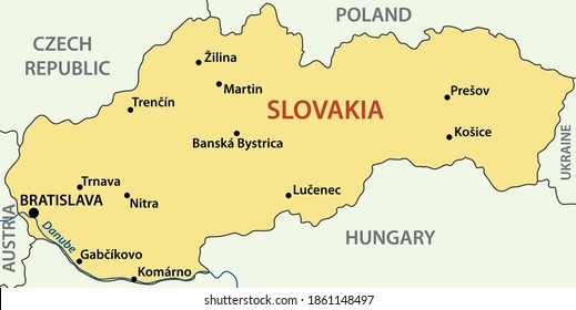 vector map of country - Slovak Republic - Slovakia