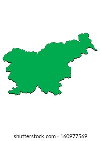 Vector Map of the Country of Slovenia; Illustrator 8