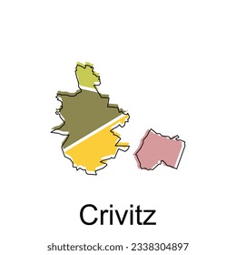 vector map of Crivitz colorful modern outline design, World map country vector illustration design template