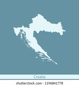 vector map of Croatia