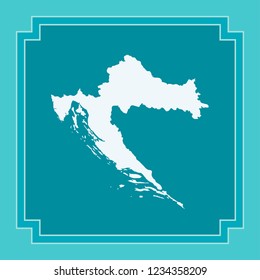 vector map of Croatia