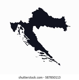 vector map - Croatia