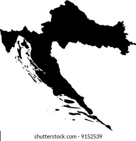 vector map of croatia