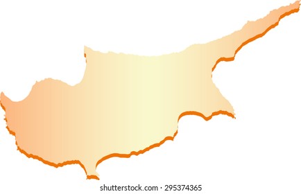 vector map of cyprus