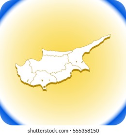 vector map of cyprus