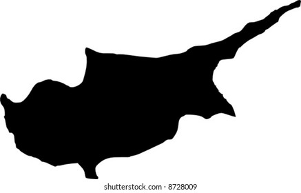 vector map of cyprus