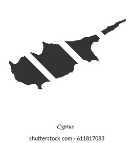 Vector map of Cyprus from individual fragments