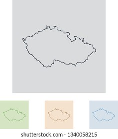 vector map of Czech Republic