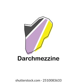 vector map of Darchmezzine modern outline, High detailed illustration vector Design Template, suitable for your company
