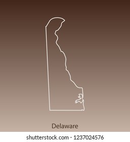 vector map of Delaware