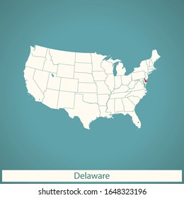 vector map of the Delaware