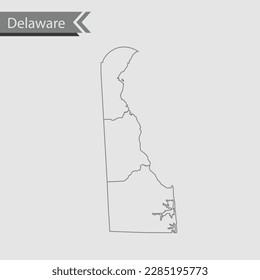 vector map of the Delaware