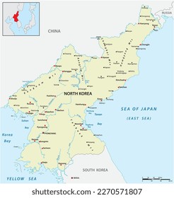 Vector map of Democratic Peoples Republic of Korea, North Korea