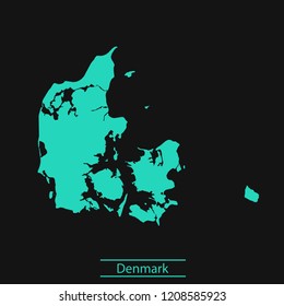 vector map of Denmark