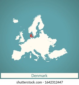 vector map of the Denmark