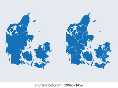 vector map of the Denmark