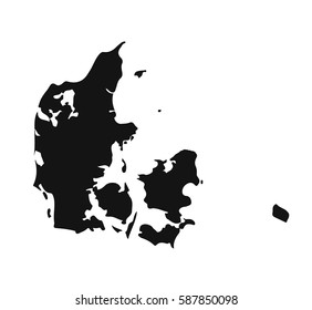 vector map - Denmark