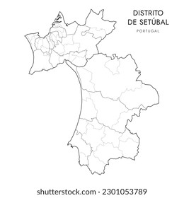 Portugal districts free map