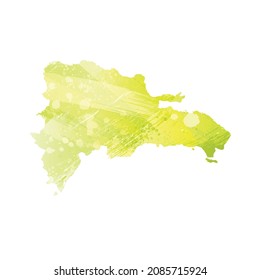 Vector map Dominican Republic. Isolated vector Illustration. Black on White background. EPS 10 Illustration.