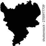 Vector Map of East Midlands England Isolated Region