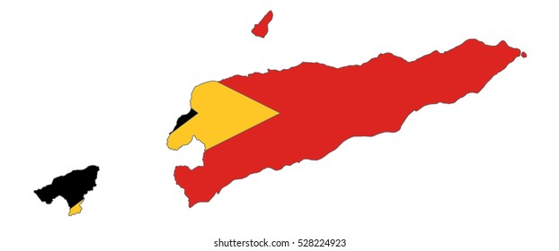 Vector map East Timor. Isolated vector Illustration. on White background