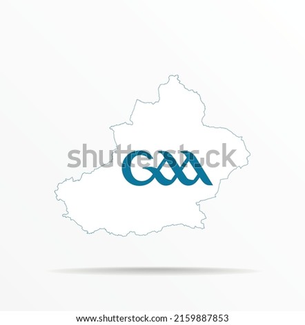 Vector map East Turkestan, Xinjiang combined with Gaelic Athletic Association (GAA) flag.