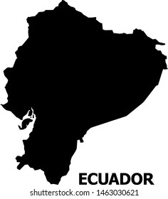 Vector Map of Ecuador with name. Map of Ecuador is isolated on a white background. Simple flat geographic map.