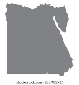 Vector map of Egypt. Isolated vector Illustration. Gray on white background. EPS Illustration.