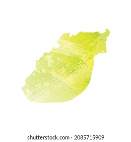 Vector map El Kuwait. Country and capital. Isolated vector Illustration. Black on White background. EPS 10 Illustration.