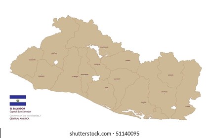 Vector map of El Salvador