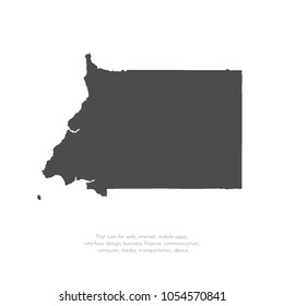 Vector map Equatorial Guinea. Isolated vector Illustration. Black on White background. EPS 10 Illustration.