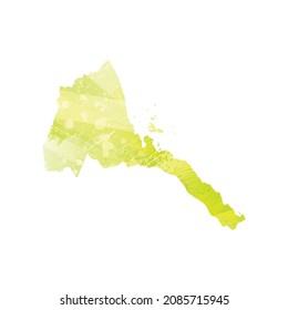 Vector map Eritrea. Isolated vector Illustration. Black on White background. EPS 10 Illustration.