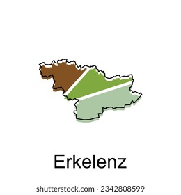 vector map of Erkelenz modern outline, High detailed vector illustration Design Template