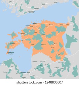Vector map Estonia. Isolated vector Illustration. EPS 10.