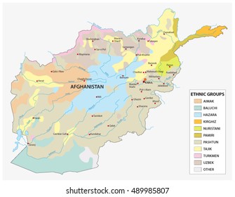 Vector Map Ethnic Groups Afghanistan Stock Vector (Royalty Free ...