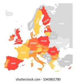 Vector map of EU, European Union