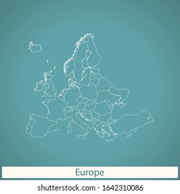 vector map of the Europe