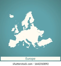 vector map of the Europe