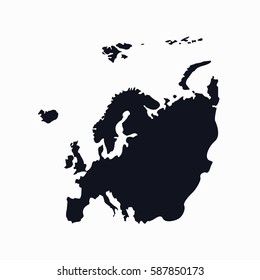 vector map - europe