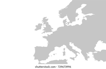 Vector map of the Europe