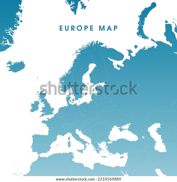 Vector Map Europe Country Borders Stock Vector (Royalty Free ...