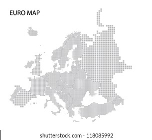 Vector map of Europe with editable countries