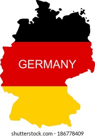 Vector map of the european country Germany (Deutcshland)