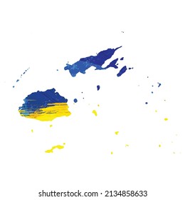 Vektorplan Fidschi. Einzelne Vektorgrafik. Schwarz auf weißem Hintergrund. EPS10-Illustration.