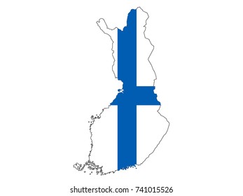 Vector map of Finland