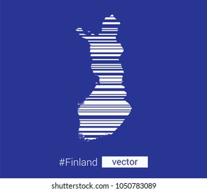Vector map of Finland more of our bar code lines
