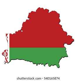 Vector map of the flag of the Belarus