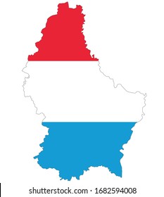vector map flag of Luxembourg isolated on white background
